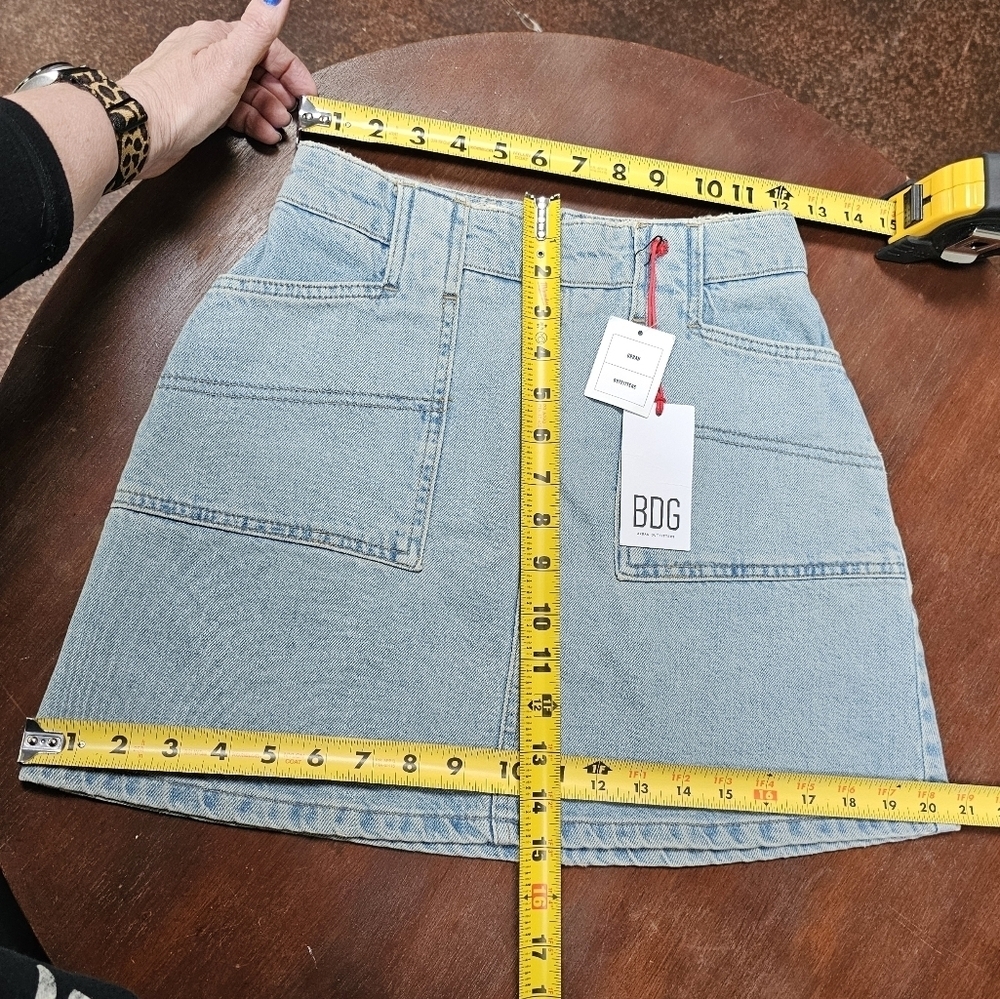 BDG Utility A-Line Denim Mini Skirt Size XS - Picture 14 of 16